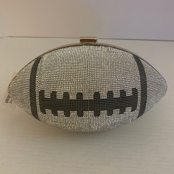 Handbags - Silver Football Handbag New